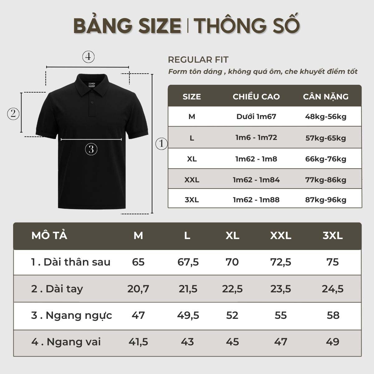 Mô tả Áo polo nam cao cấp SIXMEN - BASIC TRƠN [Tặng Kèm Hộp Quà Xịn] vải cá sấu FeelMax thoáng mát - 8