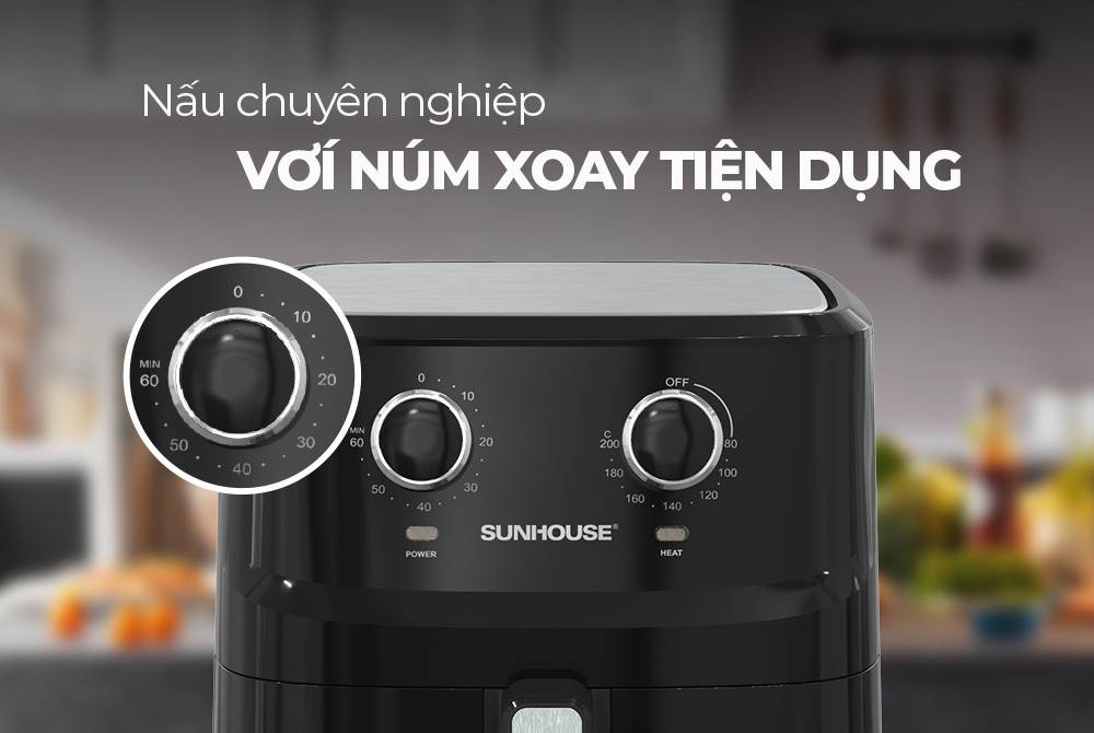 Bảng điều khiển cảm ứng nồi chiên không dầu SUNHOUSE SHD4030