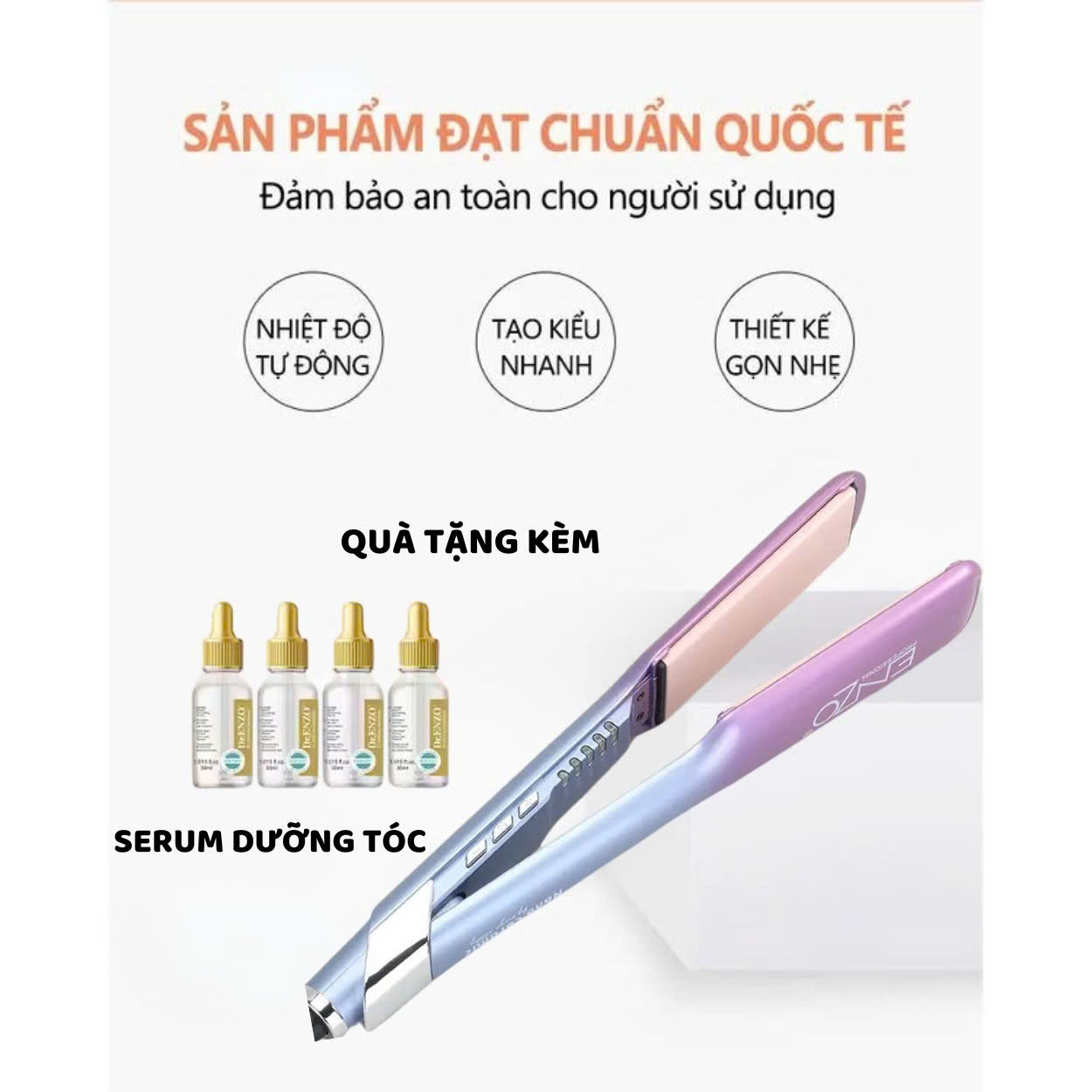 Mô tả Máy ép tóc duỗi tóc đa năng ENZO 3116 với công nghệ ion âm không gây hư tổn giúp tóc bóng mượt - 7