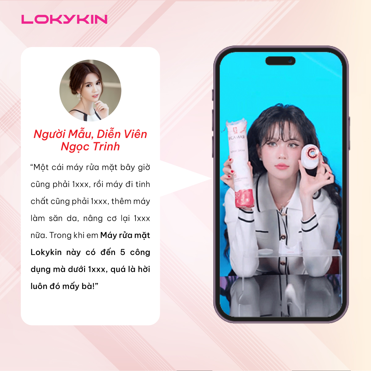Mô tả Máy rửa mặt, di tinh chất 5in1 Lescolton Lokykin kiêm nâng cơ EMS, trẻ hóa da ánh sáng Photon, tẩy trang, massage mặt - 5
