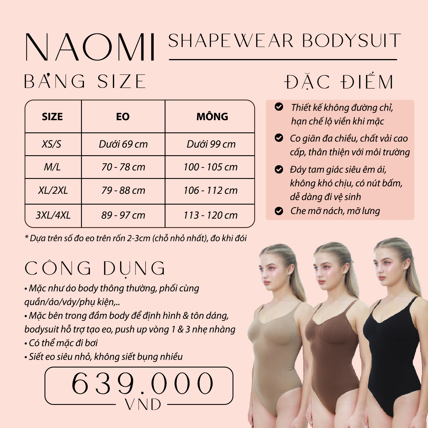 Mô tả Bodysuit Cao Cấp Định Hình & Điêu Khắc Body - Nâng Nhẹ V1 - Siết Eo Gom Gọn Mỡ Thừa - Latex By WSTORE - 1