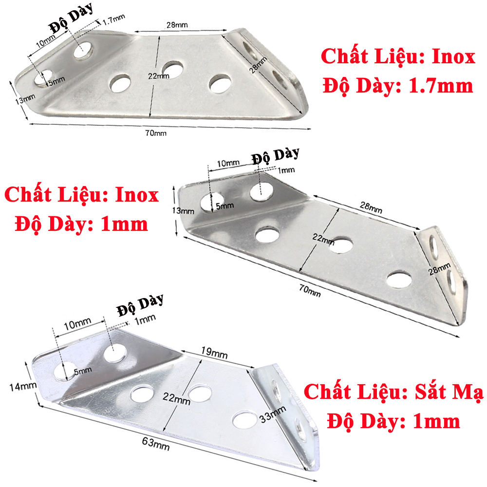 COMBO Ke Góc Vuông Đa Năng KUNBE Pat Góc Vuông 90 Độ Chốt Giữ 3 Mặt Cố ...
