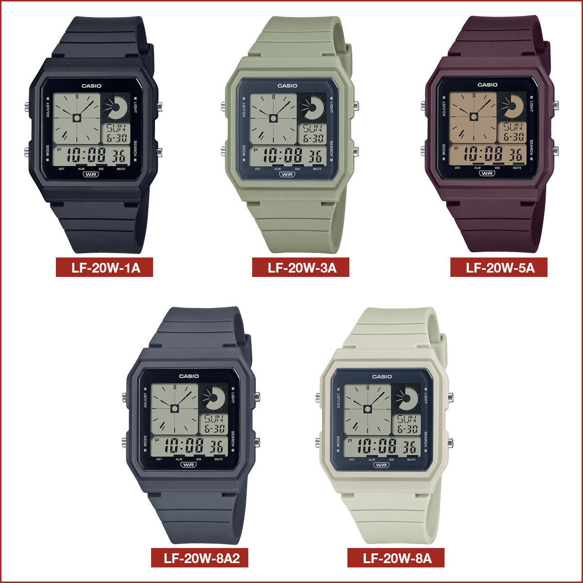 Mô tả Đồng hồ nữ dây nhựa Casio chính hãng LF-20 Series (33mm) - 1