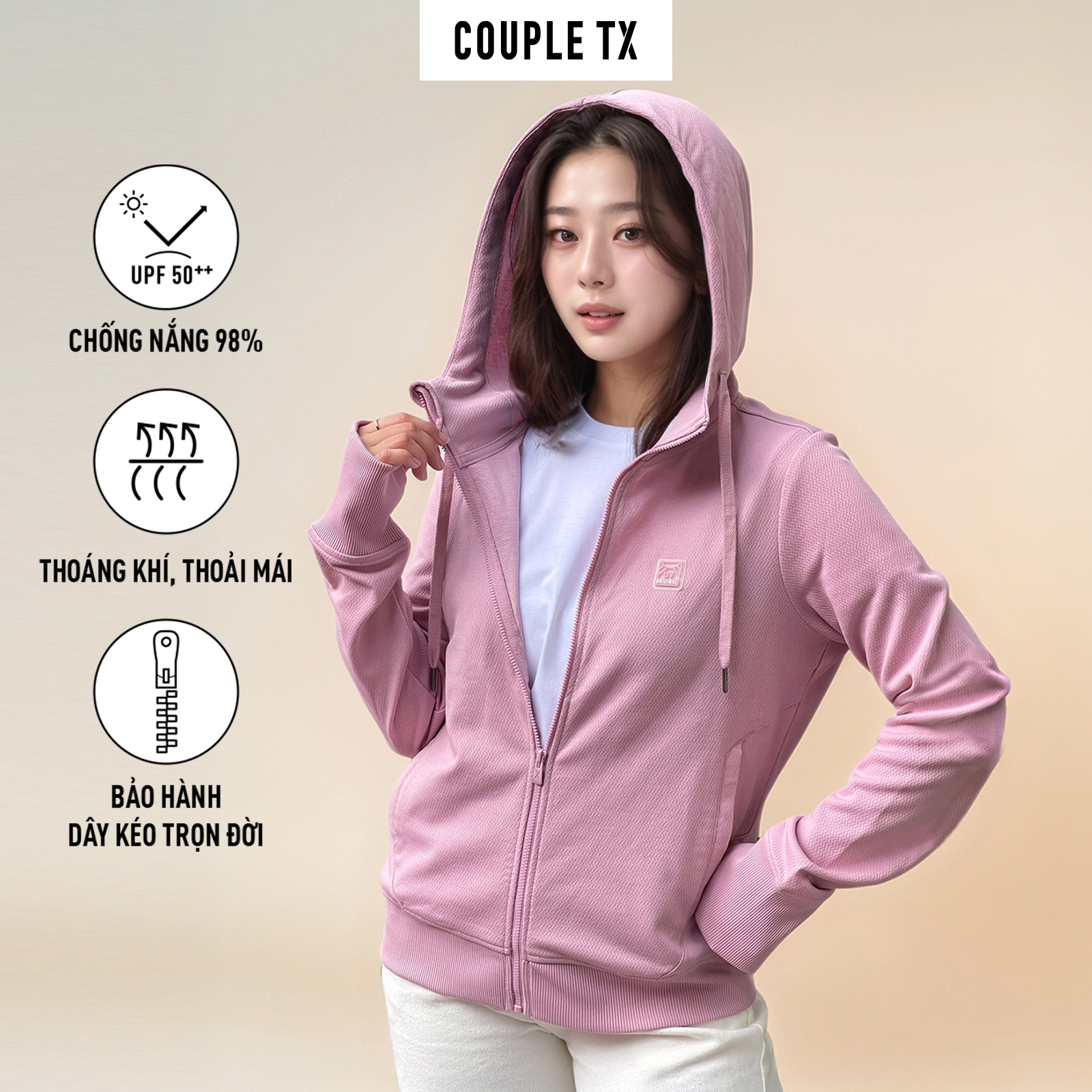 Áo Khoác Nữ Chống Nắng Couple TX WOK 2064 màu Xanh Navy