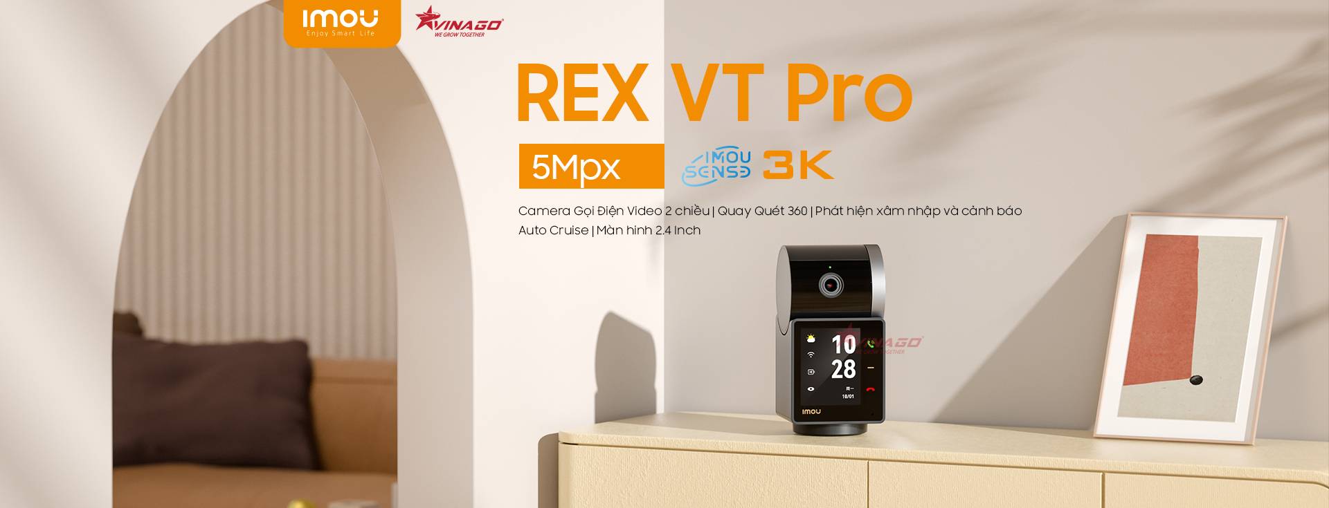Camera Wifi Imou REX VT PRO 5MP 3K, Tích Hợp Pin, Gọi Video 2 Chiều ...