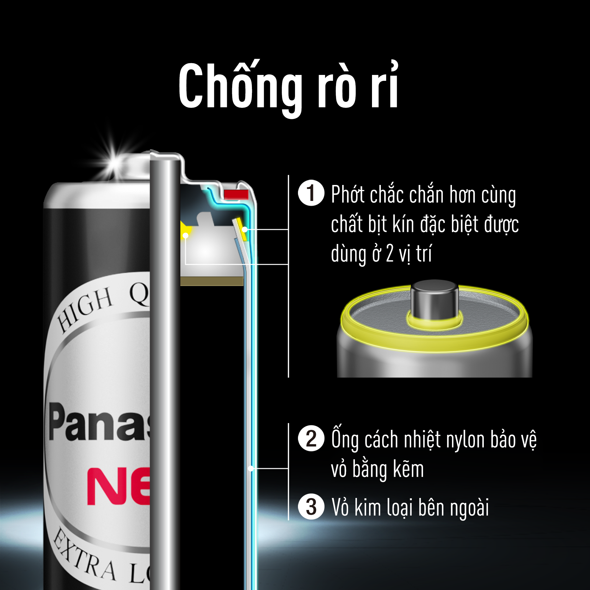 Mô tả Hộp 40 viên Pin than Panasonic AA R6NT/4SB-V (Đen) – Hàng Chính Hãng - 3