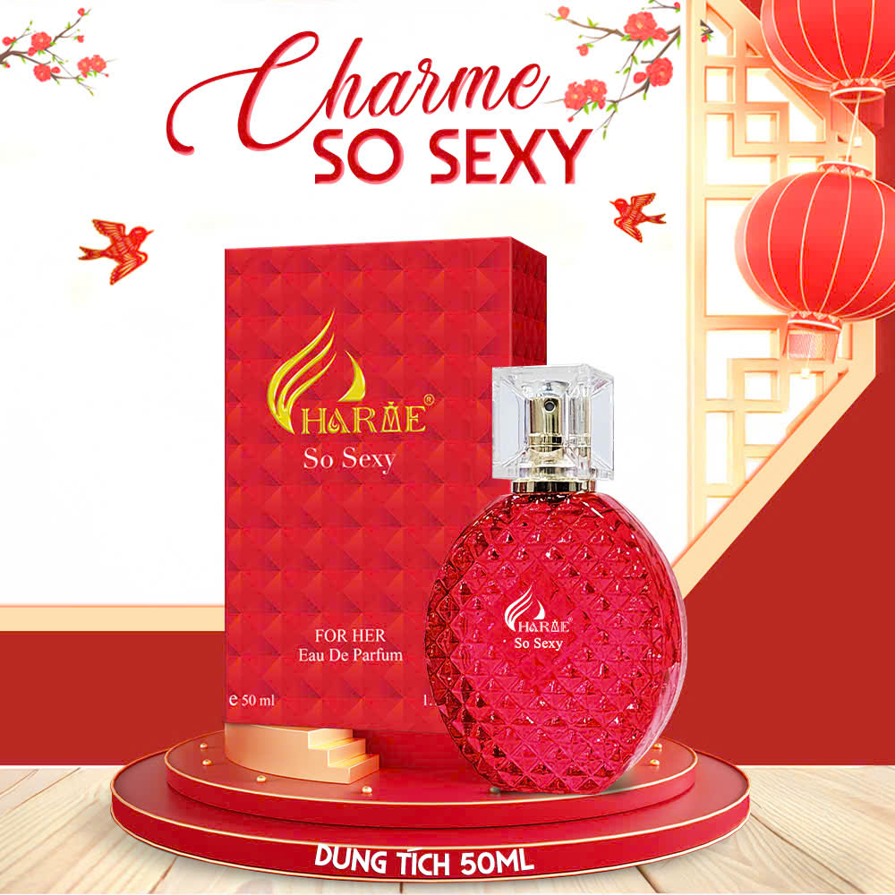 Mô tả Nước Hoa Nữ Charme So Sexy 50ml Chính Hãng, Thơm Lâu, Quyến Rũ, Sang Trọng - 1
