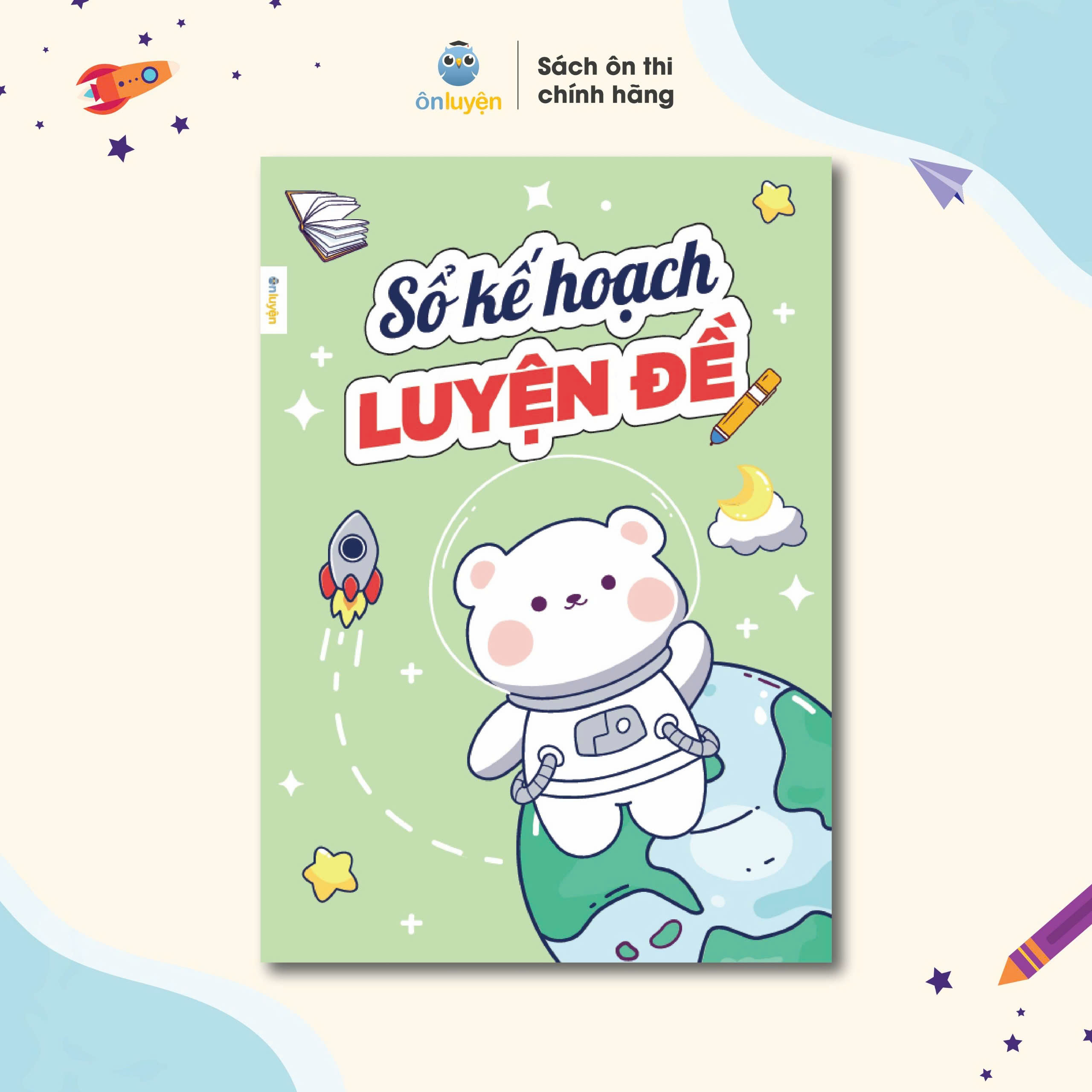 Mô tả Sổ kế hoạch luyện đề: ghi chép mục tiêu ,nhật ký hàng ngày và kết quả làm đề - Nhà sách ôn luyện - 1