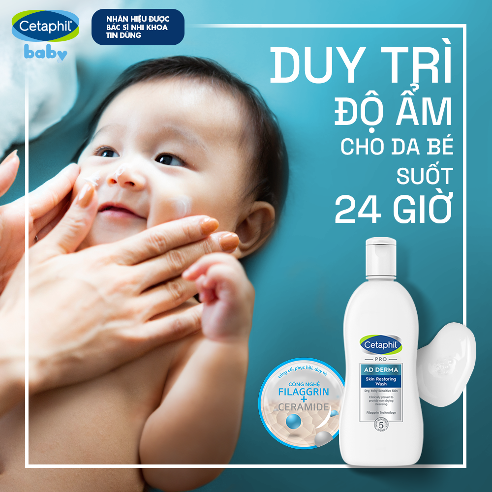 Mô tả Sữa tắm dưỡng ẩm cho da chàm, viêm da cơ địa Cetaphil Pro AD Derma Wash 295ml - 6