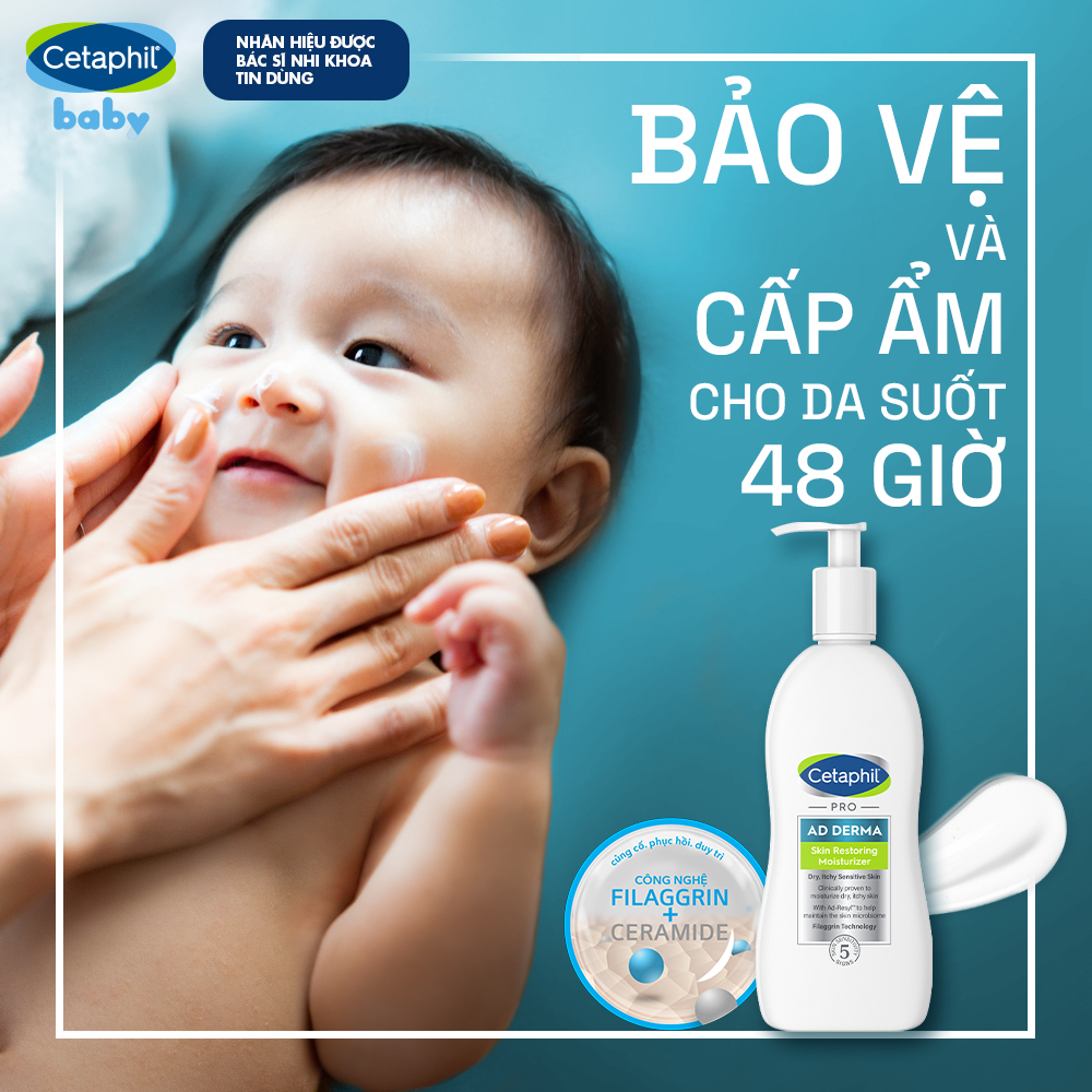Mô tả Sữa dưỡng ẩm dịu lành cho da chàm, viêm da cơ địa CETAPHIL PRO AD DERMA SKIN RESTORING MOISTURIZER 145ml - 6