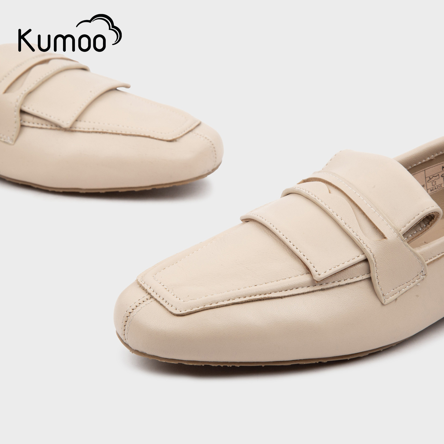 Mô tả Giày Moca Nữ Kumoo MC-KUMO-001-B Màu Be Da Thật Nappa Cao Cấp Phong Cách Lịch Sự, Trẻ Trung - 3