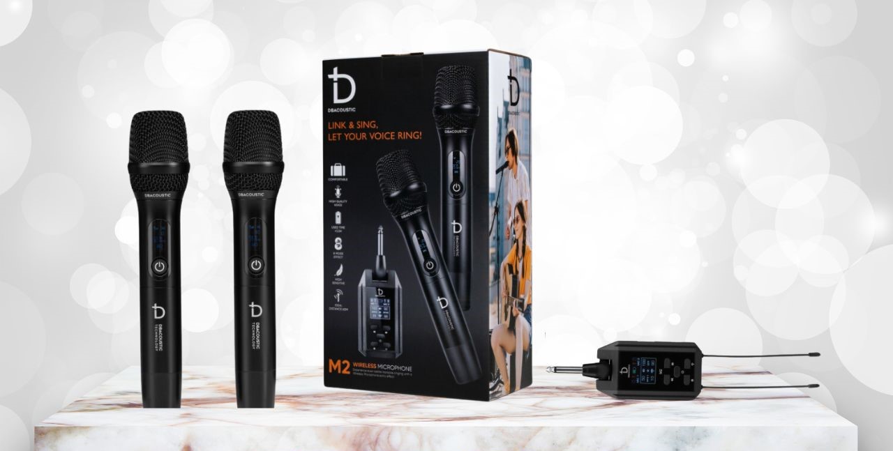 Mô tả Mic không dây DBAcoustic M2 - 8 chế độ ECHO - Âm thanh trung thực - Hàng chính hãng - 1