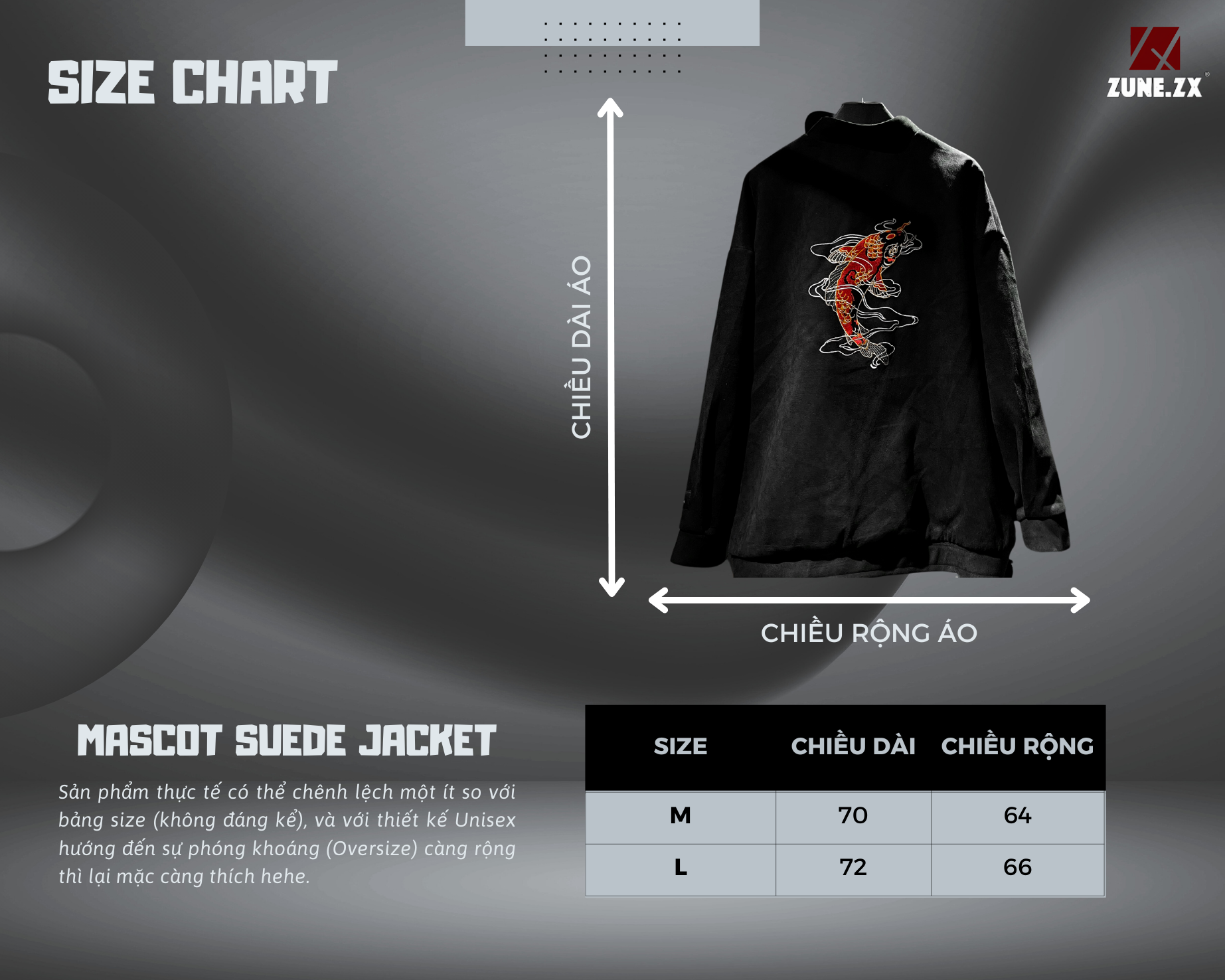Mô tả Áo khoác bomber da lộn Đen thiết kế Unisex Zune.zx, MASCOT SUEDE JACKET - 1