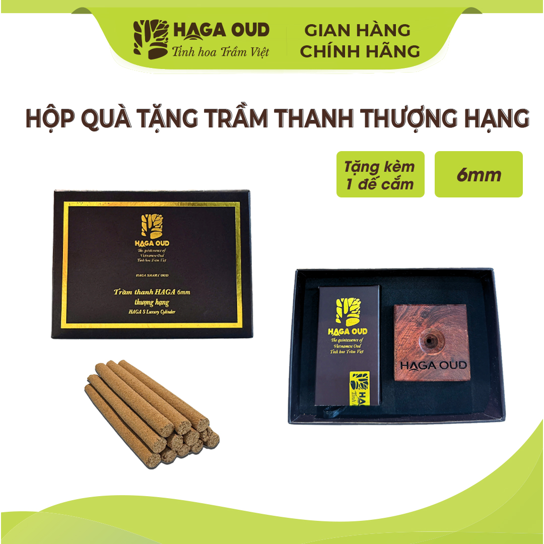 Mô tả Hộp Quà Tặng Trầm Hương Haga sang trọng - TẶNG KÈM ĐẾ CẮM, nhiều mẫu lựa chọn - 3