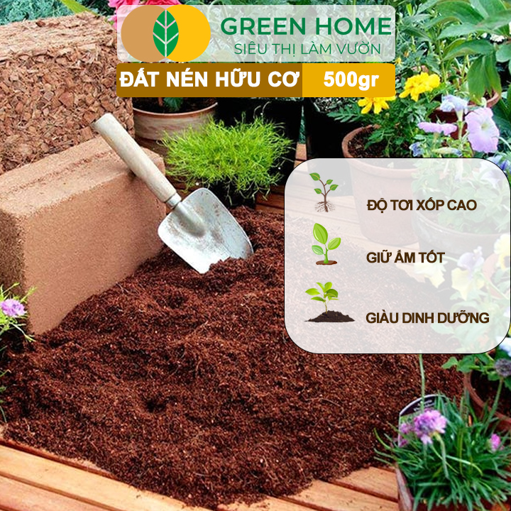 Viên nén Đất Trồng Cây Greenhome