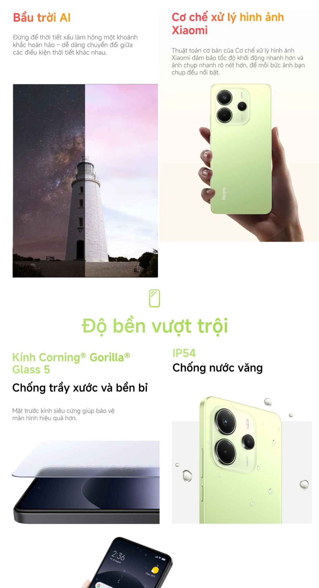 Mô tả Điện thoại thông minh Redmi Note 14 (6+128GB) | Camera AI 108MP | MediaTek Helio G99-Ultra | Pin 5500mAh - 6