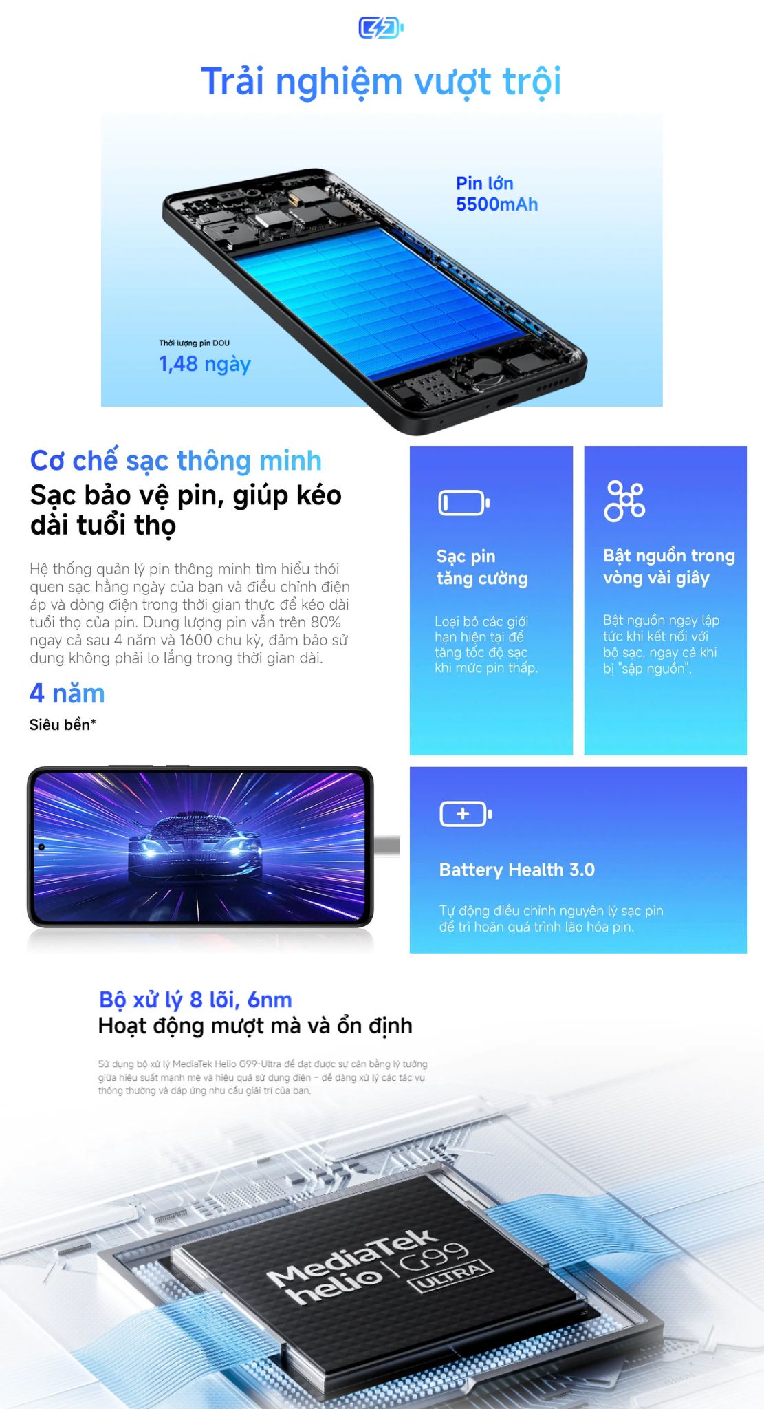 Mô tả Điện thoại thông minh Redmi Note 14 (6+128GB) | Camera AI 108MP | MediaTek Helio G99-Ultra | Pin 5500mAh - 8
