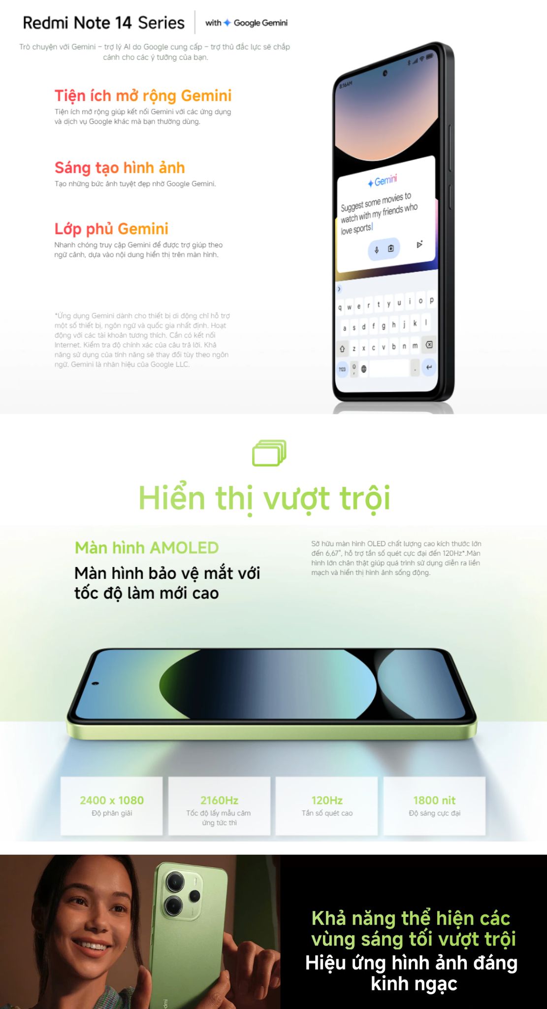Mô tả Điện thoại thông minh Redmi Note 14 (6+128GB) | Camera AI 108MP | MediaTek Helio G99-Ultra | Pin 5500mAh - 9