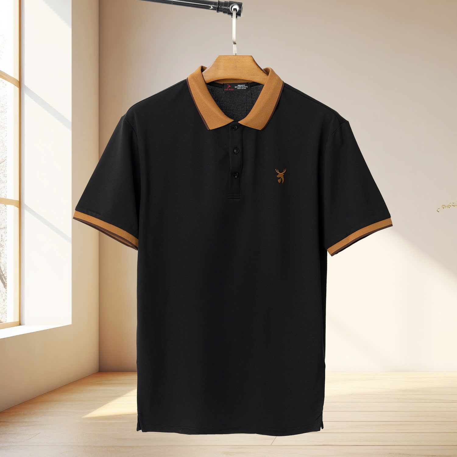 Mô tả Áo Polo Nam Bigsize 80-140KG AKYOO Cao Cấp Cotton Co Giãn, Thâm Hút Mồ Hôi, Áo Polo Bigsize-PL SOI - 1