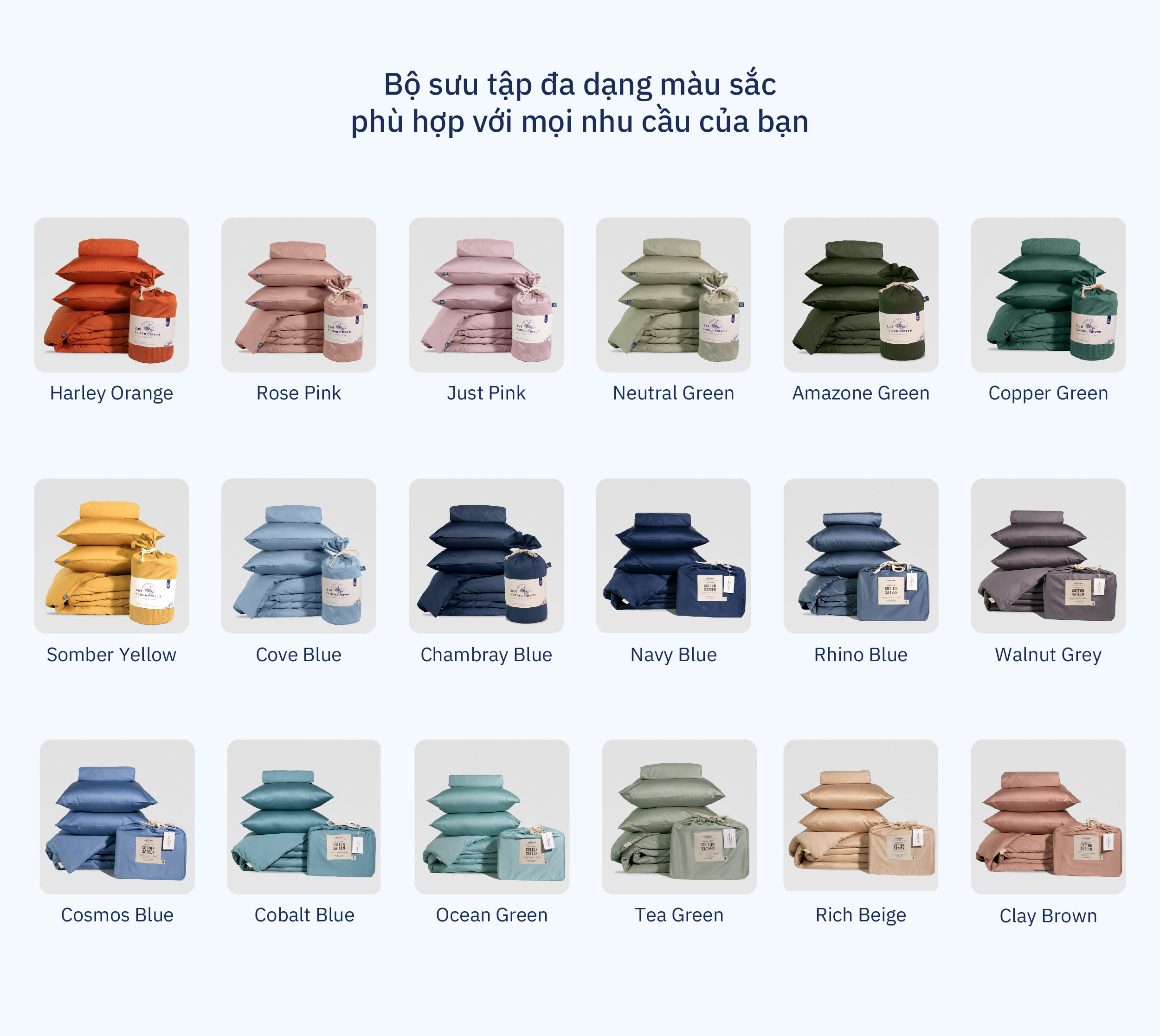 Mô tả Bộ Ga Giường Ru9 Cotton Sateen - 3