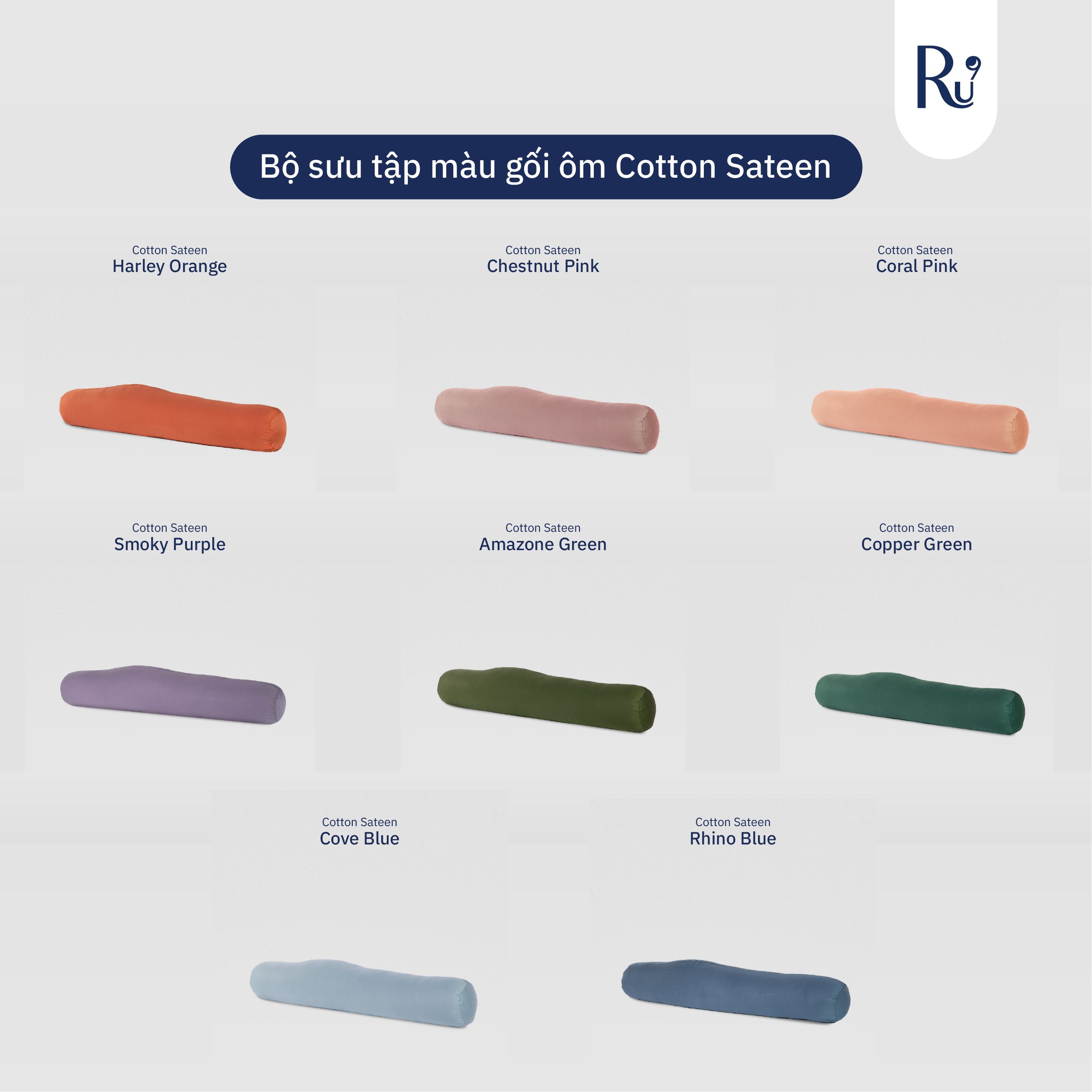 Mô tả Vỏ Gối Ôm Cotton Sateen Ru9 - 4