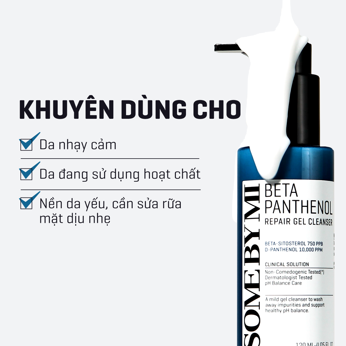 Mô tả Sữa rửa mặt Some By Mi phục hồi và làm sạch da Beta-Panthenol Repair Cleanser 120ml - 2