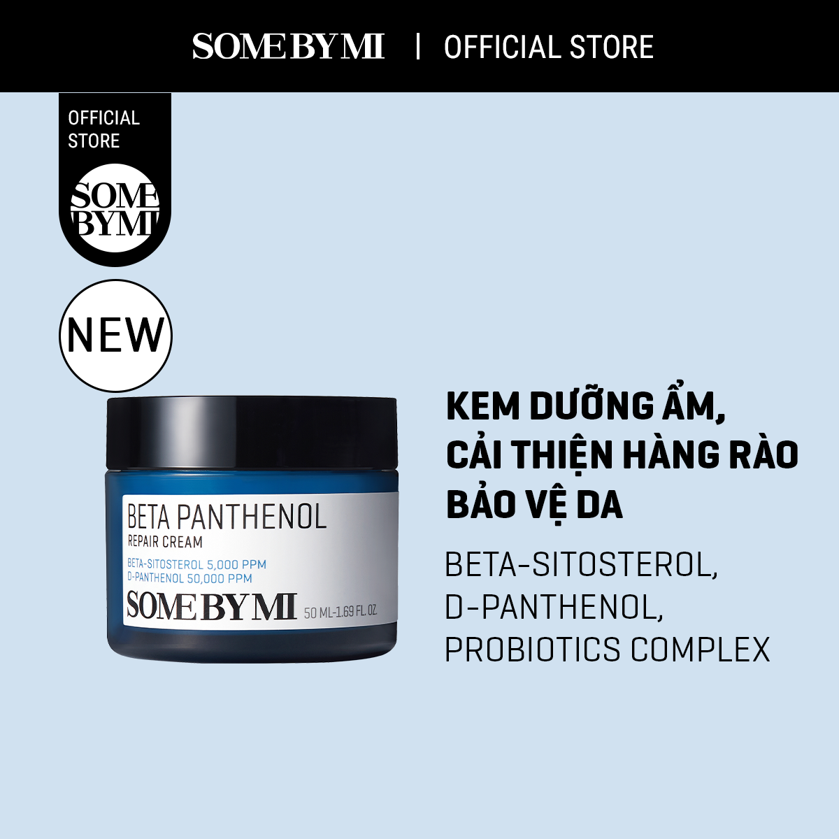 Mô tả Kem dưỡng Some By Mi Beta Panthenol Repair Cream D-Panthenol 5% 50ml phục hồi da - 1
