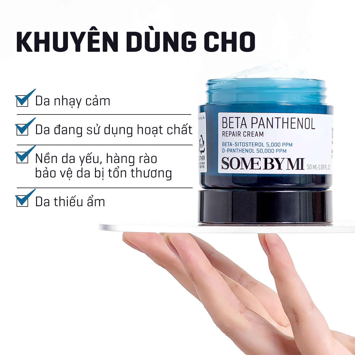 Mô tả Kem dưỡng Some By Mi Beta Panthenol Repair Cream D-Panthenol 5% 50ml phục hồi da - 2