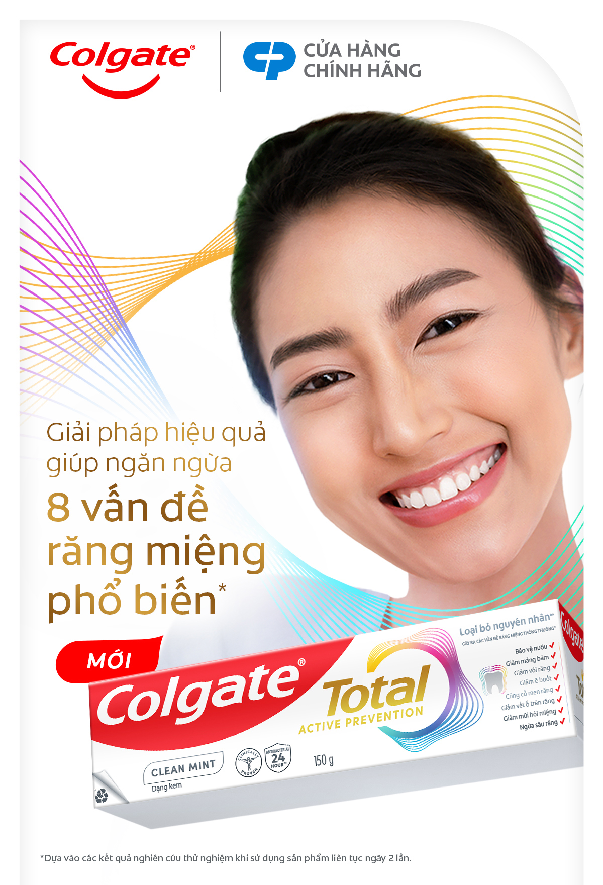 Mô tả Kem đánh răng Colgate Total sạch sâu bảo vệ, ngăn ngừa 8 vấn đề răng miệng 150g/ tuýp - 1