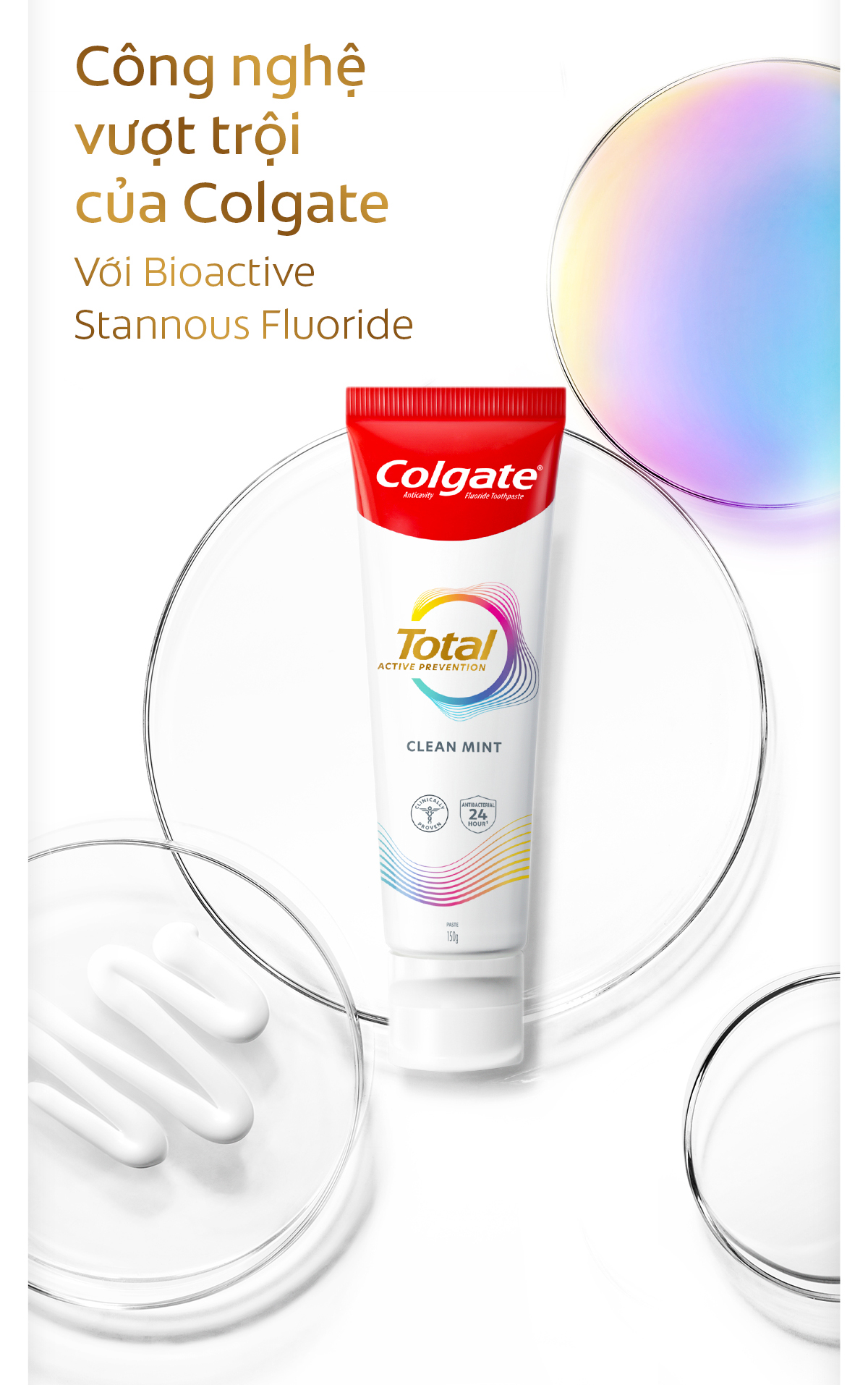 Mô tả Kem đánh răng Colgate Total sạch sâu bảo vệ, ngăn ngừa 8 vấn đề răng miệng 150g/ tuýp - 4