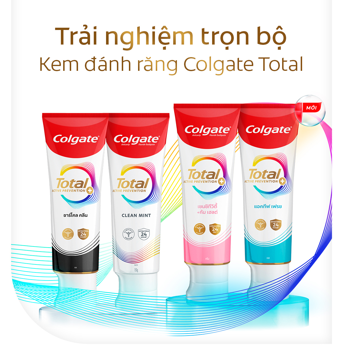 Mô tả Kem đánh răng Colgate Total sạch sâu bảo vệ, ngăn ngừa 8 vấn đề răng miệng 150g/ tuýp - 6