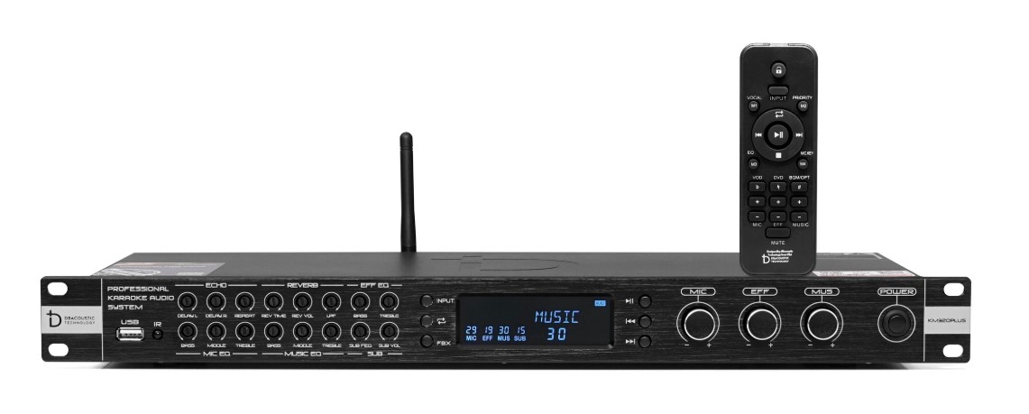 Mô tả Vang cơ lai số karaoke DBACOUSTIC KM320Plus - Bluetooth 5.0 - Hiệu ứng ECHO/REVERB - Chống hú 5 cấp - 1