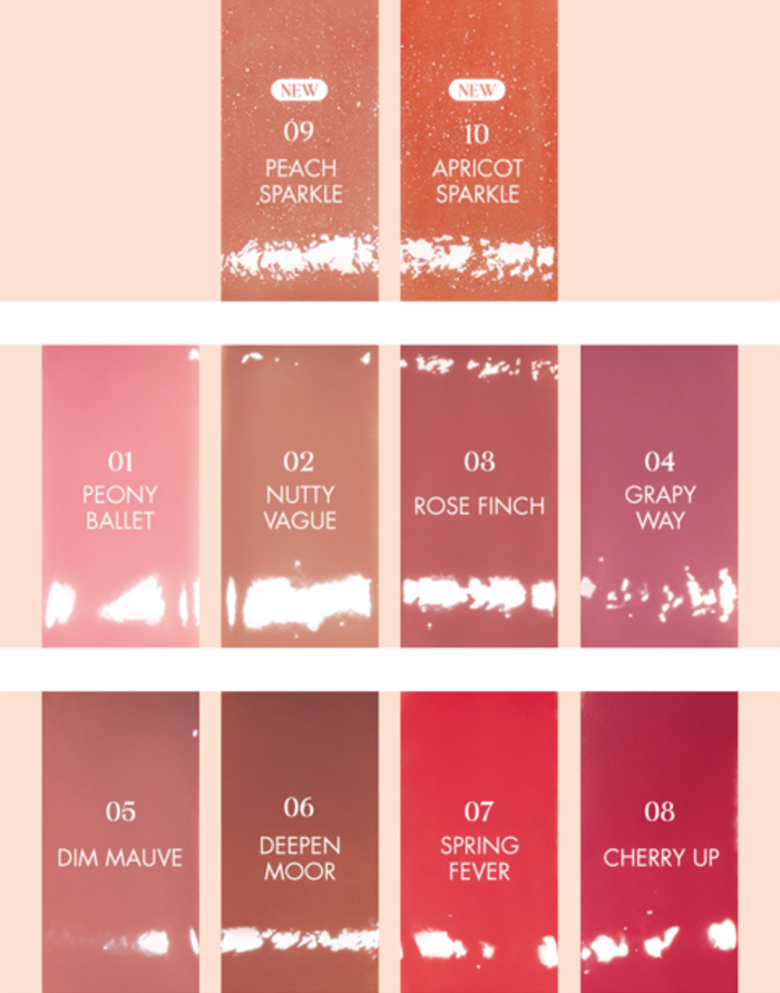 Swatch Romand Glasting Color Gloss