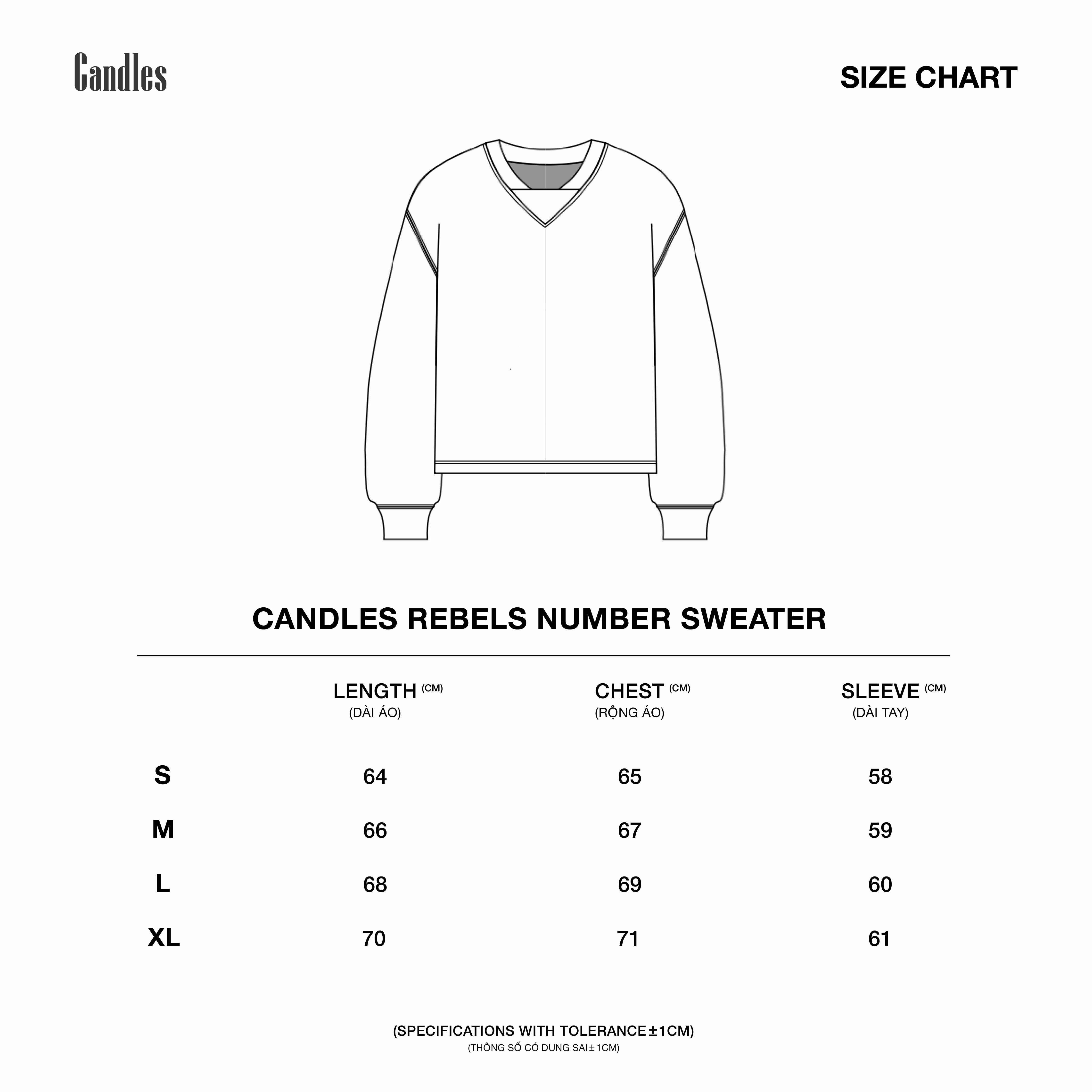 Mô tả Áo Nỉ Candles Rebels Number Oversized Unisex - 5