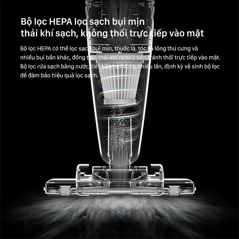 Mô tả 【Model 2023】 Máy hút bụi cầm tay DEERMA DX118C kèm 3 đầu hút công suất 600W lực hút mạnh mẽ 15Kpa - 6