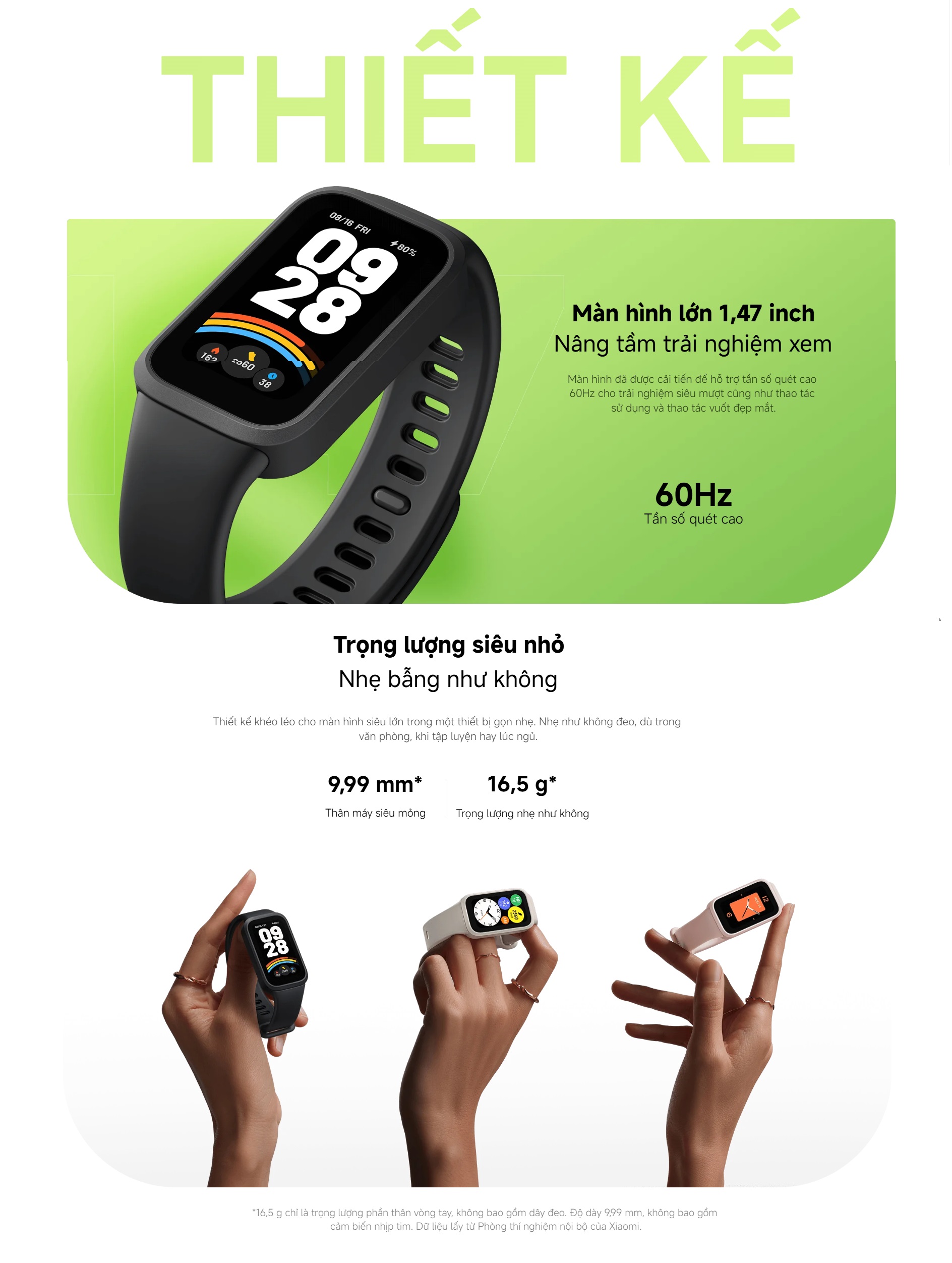 Mô tả Vòng Đeo Tay Thông Minh Xiaomi Smart Band 9 Active – Phiên Bản Quốc Tế, Bảo Hành 12 Tháng - 2