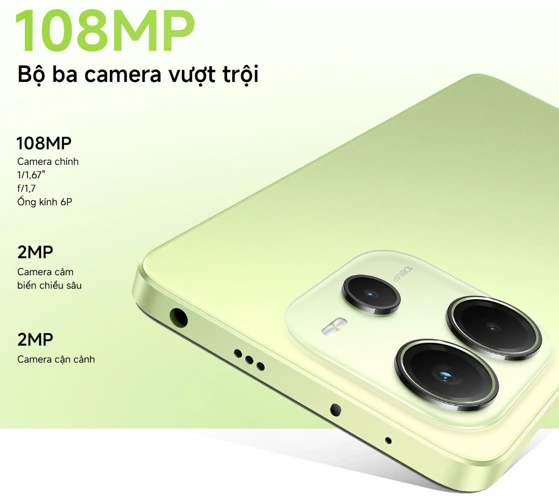 Mô tả Điện thoại Xiaomi Redmi Note 14 6GB | 128GB, Màn hình 6.67" 120Hz -  MediaTek Helio G99-Ultra - 5500 mAh | BH 18 tháng - 6