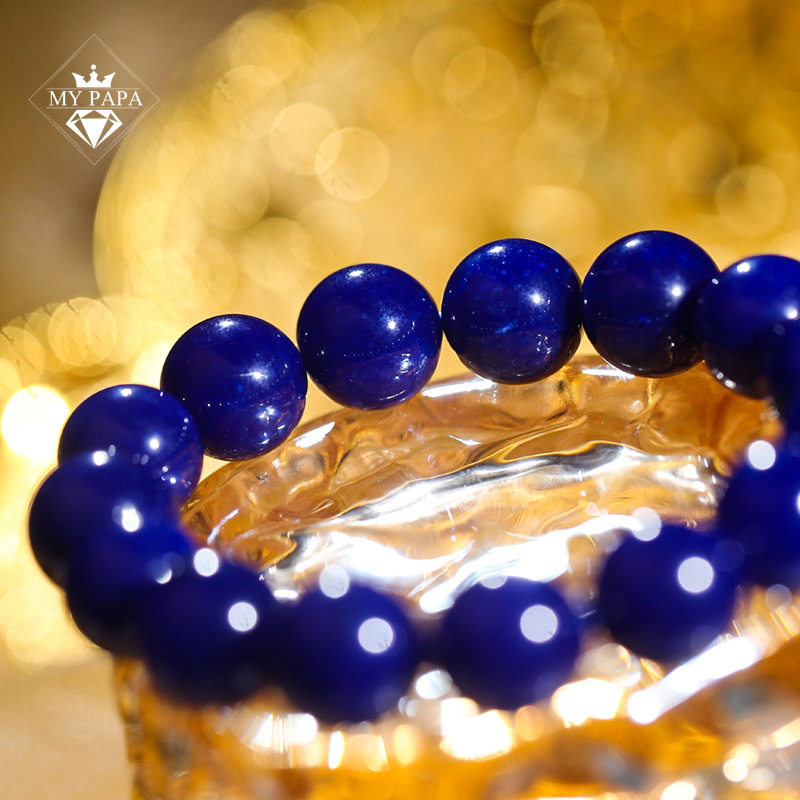 Mô tả Vòng Tay Chalcedony Xanh Hoàng Gia Brazil MYPAPA - Tăng Cường Trí Tuệ Bảo Hộ Bình An - 6