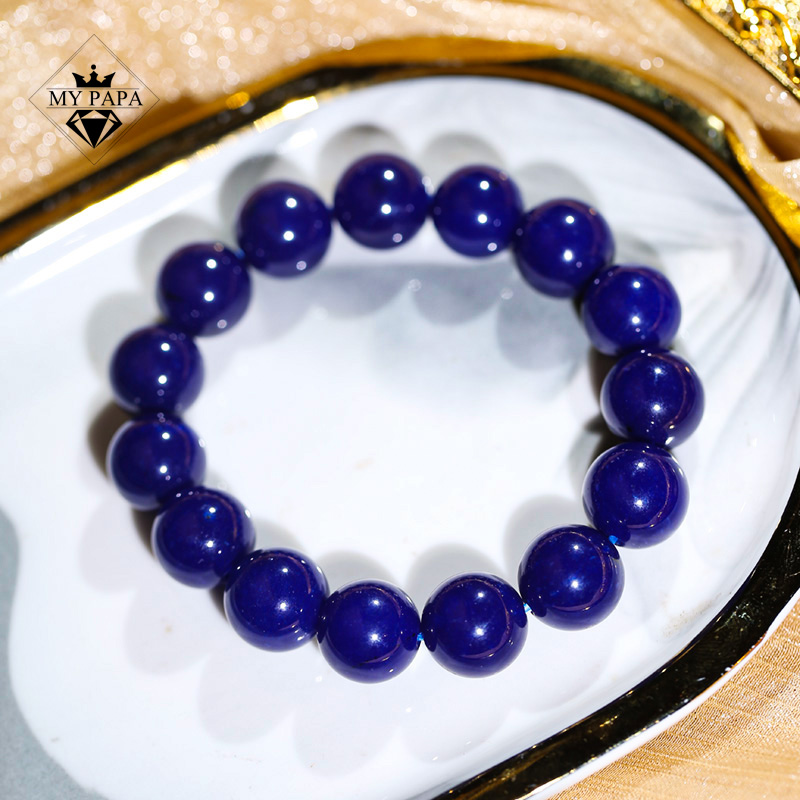 Mô tả Vòng Tay Chalcedony Xanh Hoàng Gia Brazil MYPAPA - Tăng Cường Trí Tuệ Bảo Hộ Bình An - 7