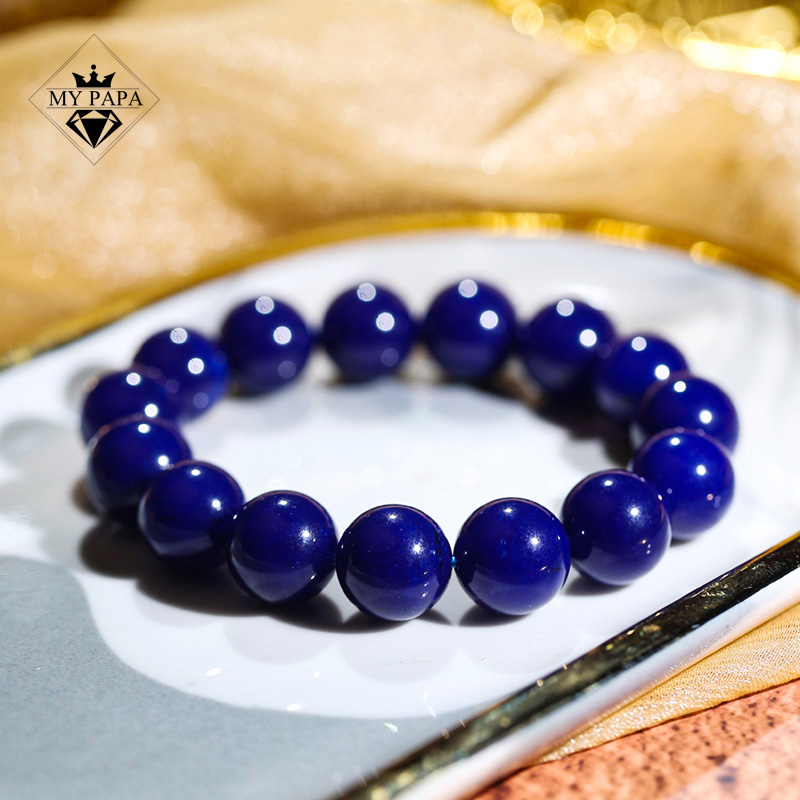 Mô tả Vòng Tay Chalcedony Xanh Hoàng Gia Brazil MYPAPA - Tăng Cường Trí Tuệ Bảo Hộ Bình An - 1