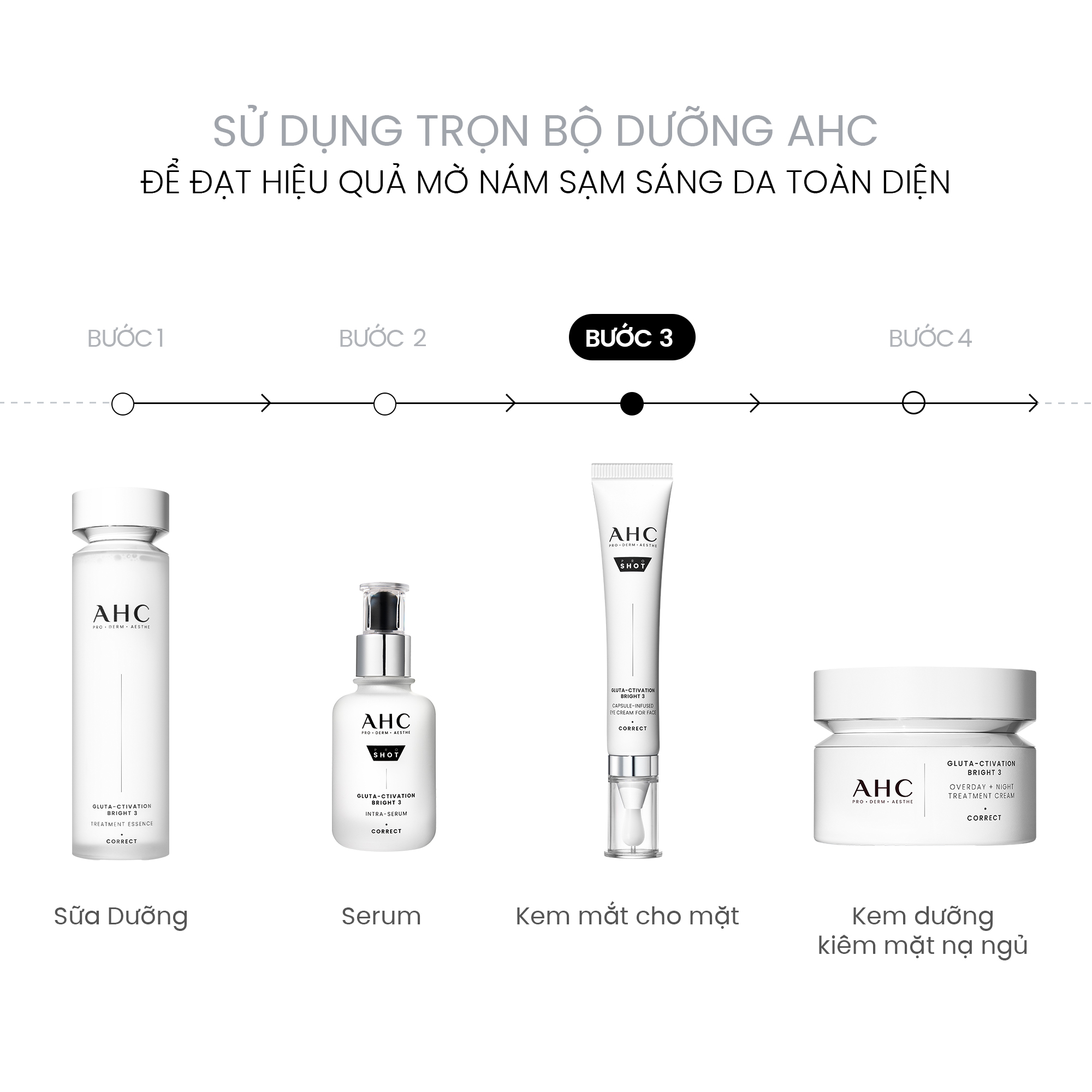 Kem mắt AHC Proshot Bright 3 - Kết quả