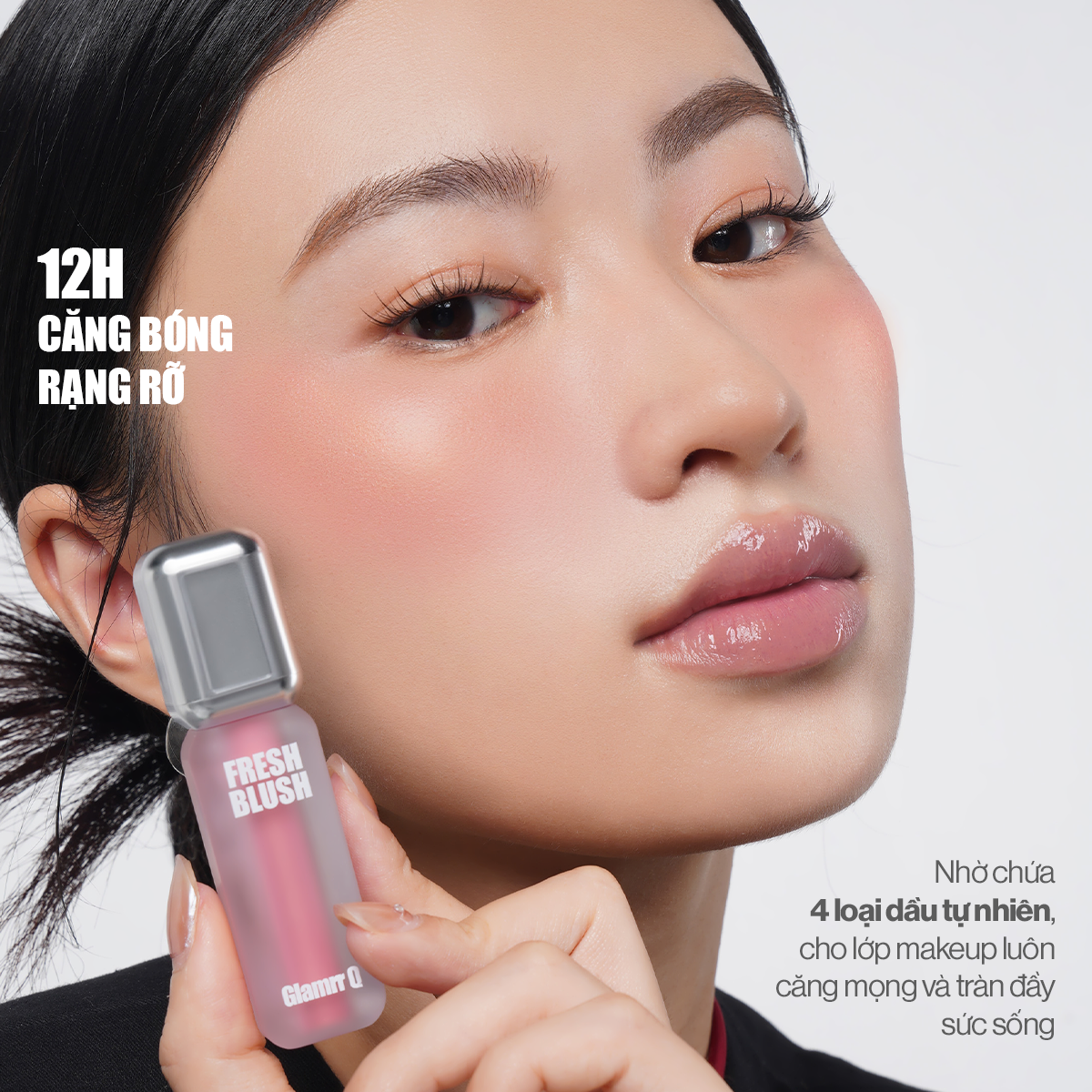 Mô tả [Glamrr Q x KOL] Má Hồng Kem Căng Bóng Glamrr Q Glow Lasting Fresh Blush 3.8g - 11