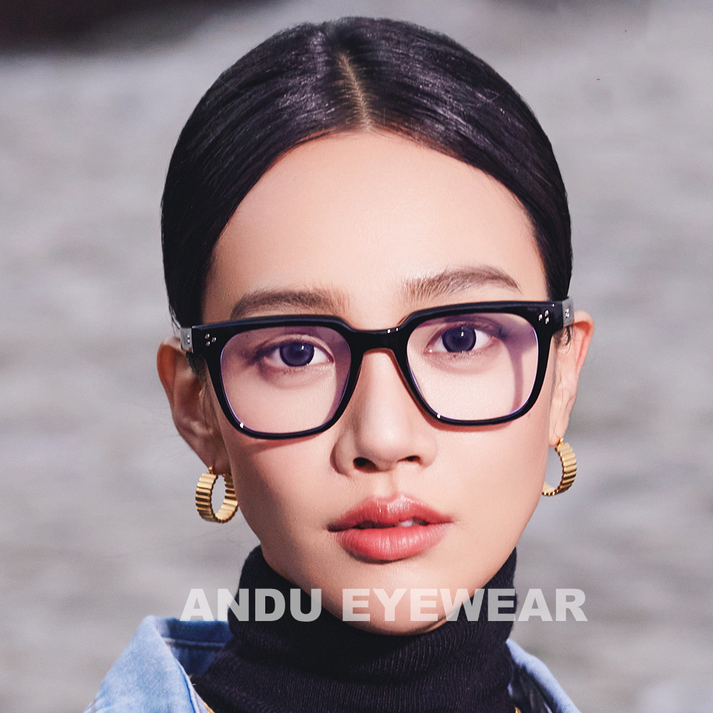 Mô tả Gọng kính cận thời trang nam nữ ANDU EYEWEAR dáng vuông chống tia UV chất liệu nhựa 9137 - 1