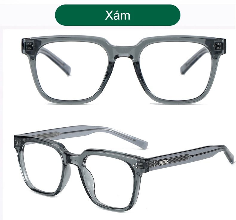Mô tả Gọng kính cận thời trang nam nữ ANDU EYEWEAR dáng vuông chống tia UV chất liệu nhựa 9137 - 8