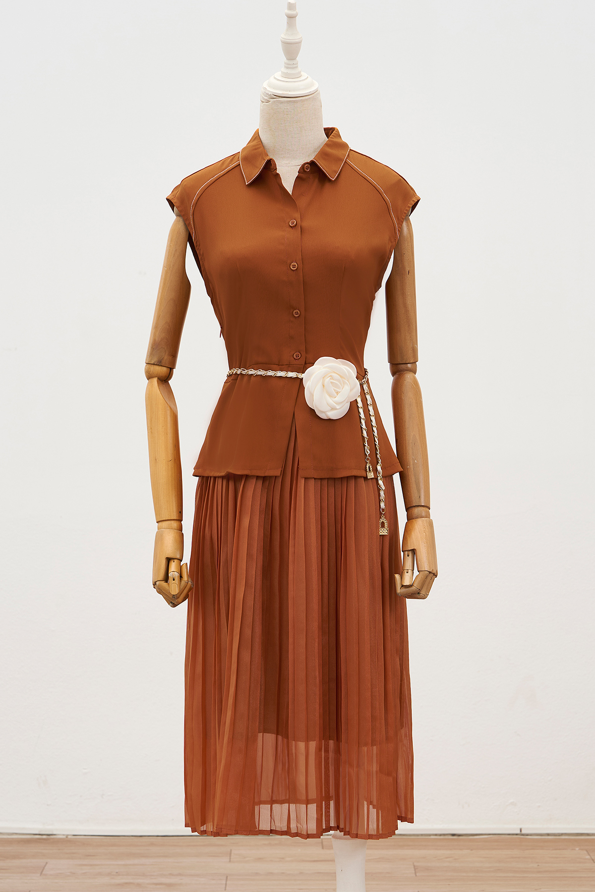 Mô tả Đầm Xòe Peplum Dập Ly Dáng Dài, Váy Liền Thanh Lịch L63L24Q050 - 3