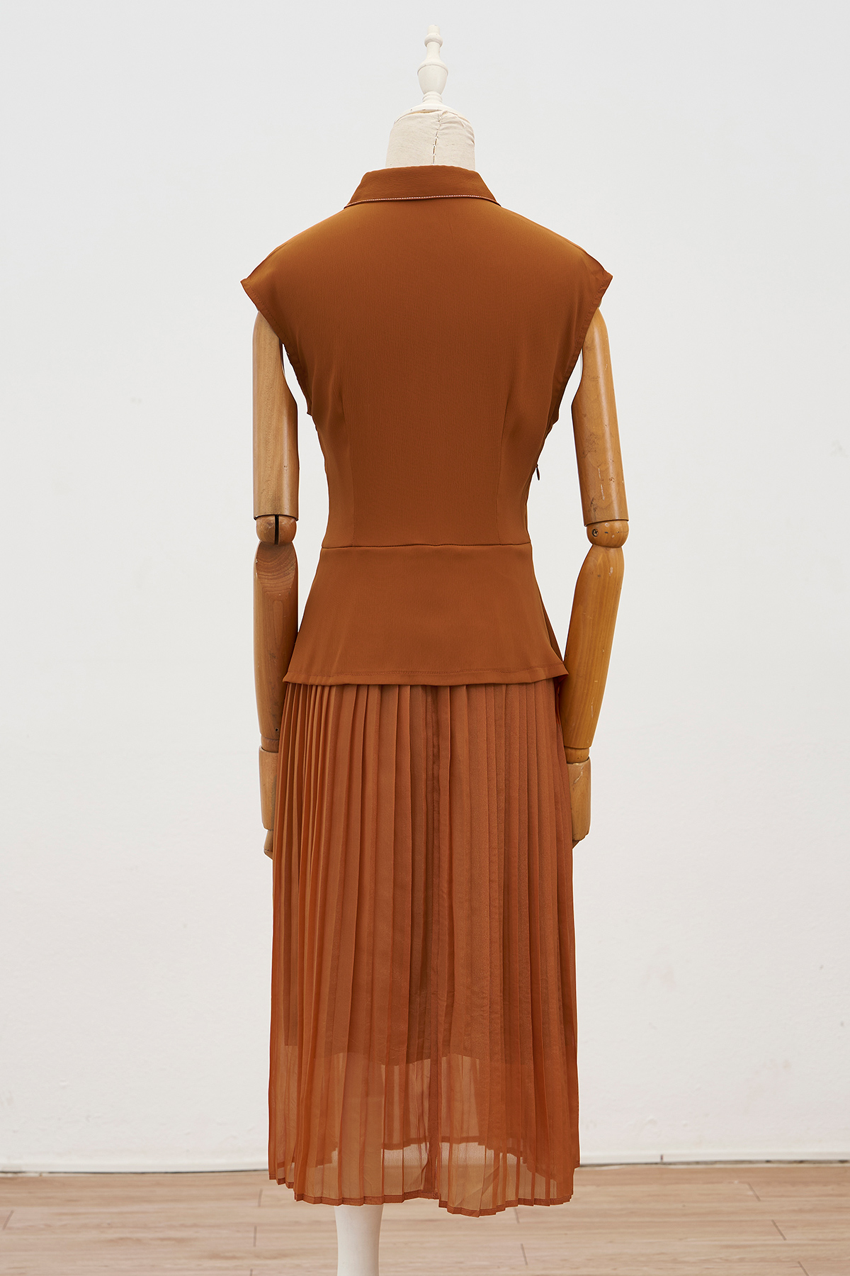Mô tả Đầm Xòe Peplum Dập Ly Dáng Dài, Váy Liền Thanh Lịch L63L24Q050 - 4