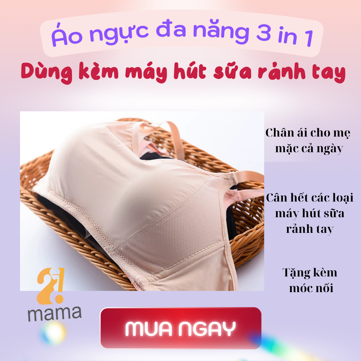 Mô tả Áo lót bầu và hút sữa cho máy không dây Áo ngực bầu dùng cho máy hút sữa rảnh tay 2mama - 11