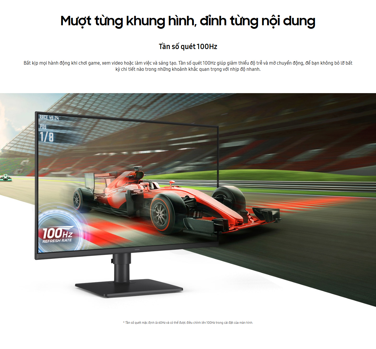 Mô tả Màn hình Samsung công thái học D400GAEXXV FHD IPS 100Hz Bảo vệ mắt Khử nhấp nháy - 3