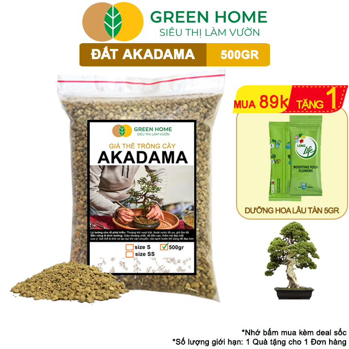 Đất Akadama Greenhome cho cây cảnh