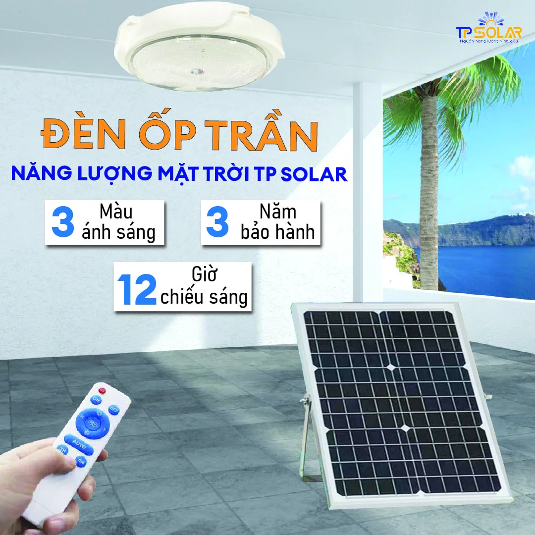 Đèn TP SOLAR với tấm pin năng lượng mặt trời